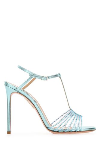 Light-blue Nappa Leather Amore Mio 105 Sandals - Aquazzura - Modalova