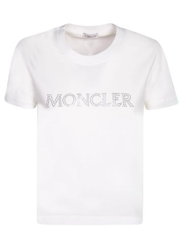 Moncler Front Logo White T-shirt - Moncler - Modalova