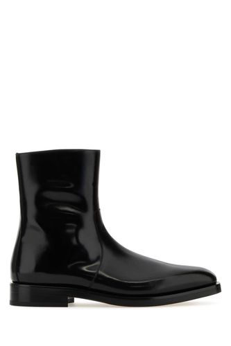 Black Leather Gerald Ankle Boots - Ferragamo - Modalova