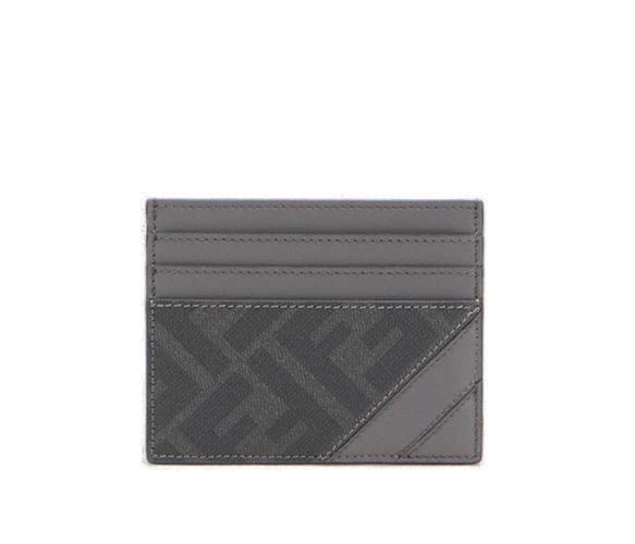 Diagonal Ff Printed Card Holder - Fendi - Modalova