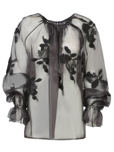 Embroidered Organza Blouse - Ermanno Scervino - Modalova