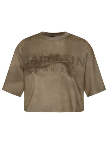 Balmain Beige Cotton T-shirt - Balmain - Modalova