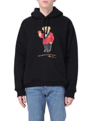 Polo Bear Printed Drawstring Hoodie - Polo Ralph Lauren - Modalova