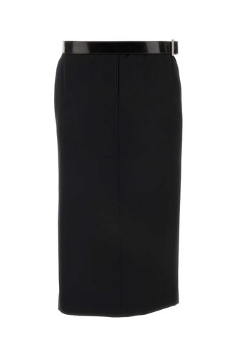 Prada Black Gabardine Skirt - Prada - Modalova