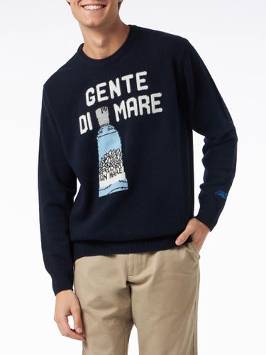 Man Crewneck Sweater With Gente Di Mare Jacquard Print gin Mare Special Edition - MC2 Saint Barth - Modalova
