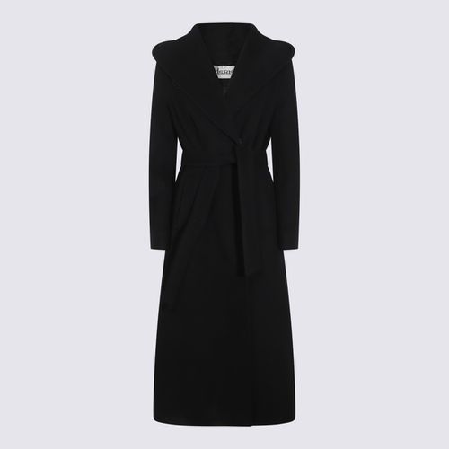 Herno Black Wool Coat - Herno - Modalova