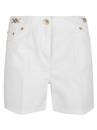 Softened 5 Pockets Denim Shorts - Versace - Modalova