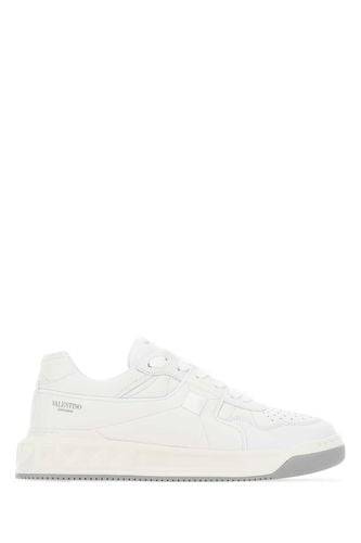 White Nappa Leather One Stud Sneakers - Valentino Garavani - Modalova