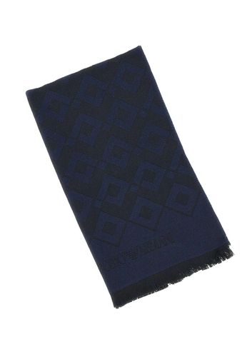 Geometric-printed Fringed Scarf - Emporio Armani - Modalova