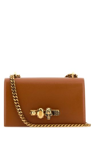 Caramel Leather Jewelled Satchel Shoulder Bag - Alexander McQueen - Modalova