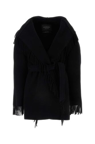 Balenciaga Black Wool Coat - Balenciaga - Modalova