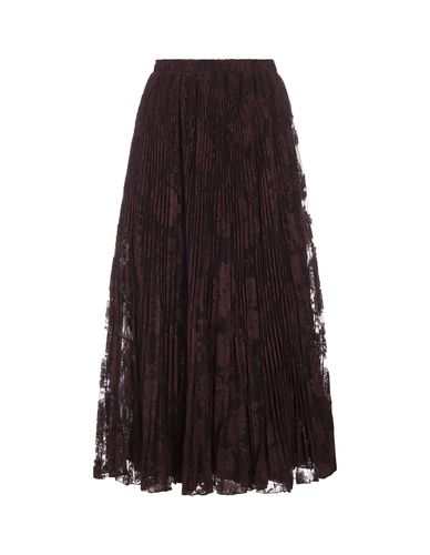 Pleated Lace Midi Skirt - Ermanno Scervino - Modalova