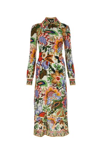 Midi Shirt Dress With Multicolour Print - Etro - Modalova