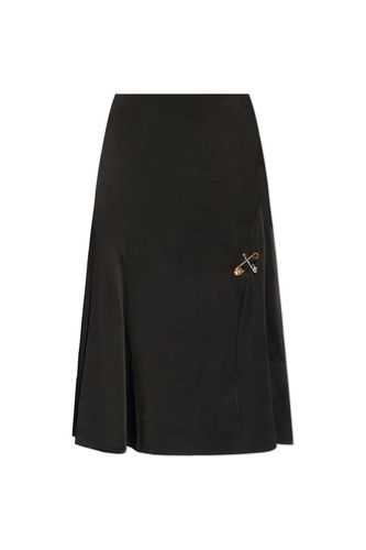 Medusa Safety Pin-detailed High-waist Midi Skirt - Versace - Modalova