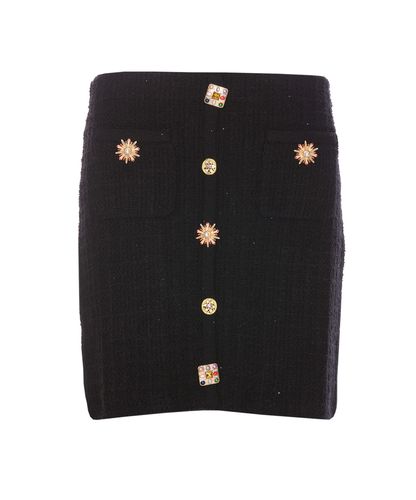 Jewel Button Knitted Mini Skirt - self-portrait - Modalova