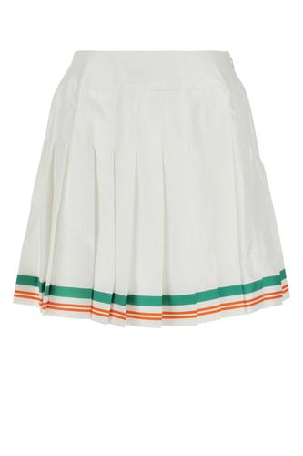 White Satin Par Avion Mini Skirt - Casablanca - Modalova