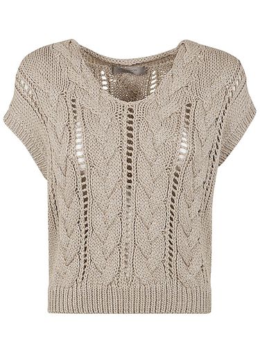 D. Exterior Lux Sleeveless V Neck Braided Sweater - D.Exterior - Modalova