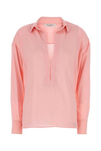 Pink Stretch Viscose Blouse - Philosophy di Lorenzo Serafini - Modalova