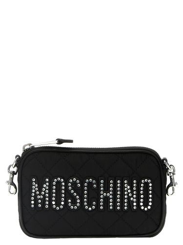 Rhinestone Logo Crossbody Bag - Moschino - Modalova