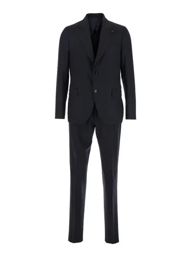 Single-breasted Suit With Classic Revers In Flanel Man - Lardini - Modalova