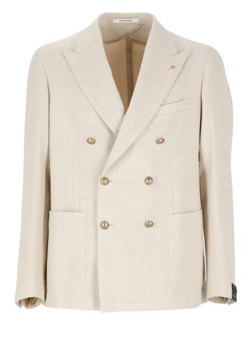 Doublebreasted Virgin Wool Jacket - Tagliatore - Modalova