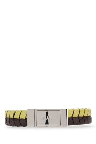 Prada Two-tone Leather Bracelet - Prada - Modalova