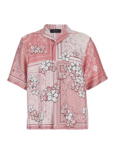 Bowling Shirt With Floral Bandana Print In Silk Man - AMIRI - Modalova