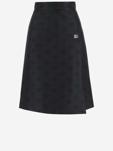 Cotton And Silk Blend Skirt - Dolce & Gabbana - Modalova