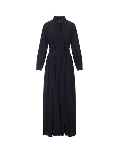 Silk Shirt Long Dress With Pleating - Kiton - Modalova