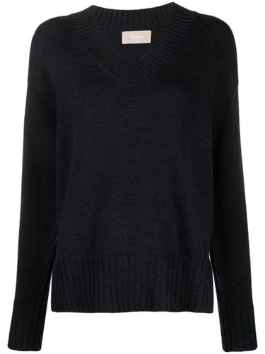 Long Sleeves V Neck Oversized Sweater - Drumohr - Modalova