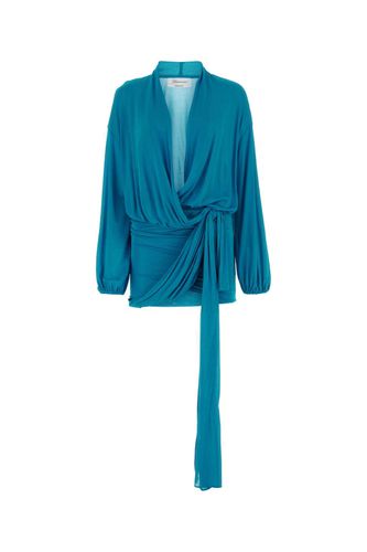 Turquoise Jersey Mini Dress - Blumarine - Modalova