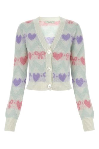 Multicolor Mohair Blend Cardigan - Alessandra Rich - Modalova