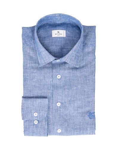Etro Shirts Blue - Etro - Modalova