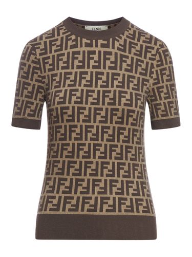 Fendi Brown Ff Cotton Sweater - Fendi - Modalova