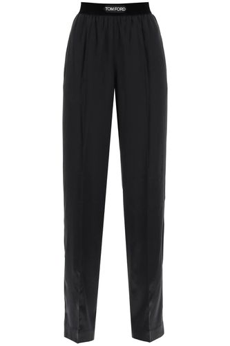 Palazzo Pants In Silk Satin - Tom Ford - Modalova