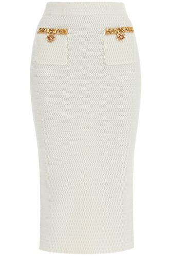 Knitted Lurex Midi Skirt - self-portrait - Modalova