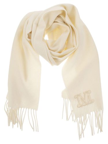 Logo Embroidered Fringed Scarf - Max Mara - Modalova