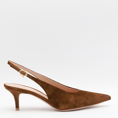 Gianvito Rossi Brown Leather Pumps - Gianvito Rossi - Modalova