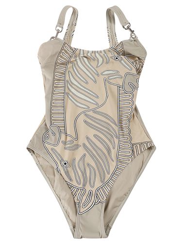 Printed Clip Tank Swimsuit - Tory Burch - Modalova