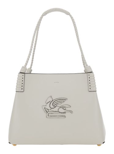 Libra Small Shoulder Bag With Maxi Logo On The Front In Leather Woman - Etro - Modalova