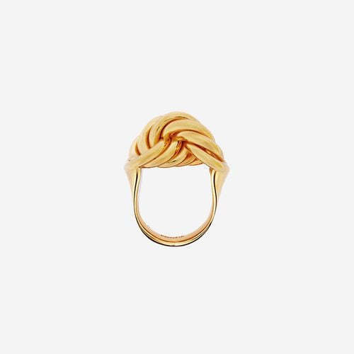 Brass Ring With Braided Detail - Jil Sander - Modalova