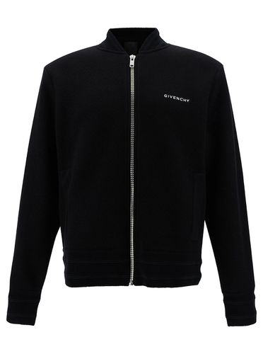 Varsity Jacket With Contrasting 4g Logo Print In Wool Man - Givenchy - Modalova