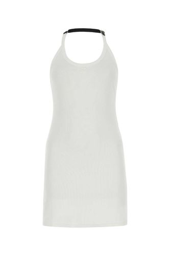 White Stretch Cotton Fitted Mini Dress - Courrèges - Modalova