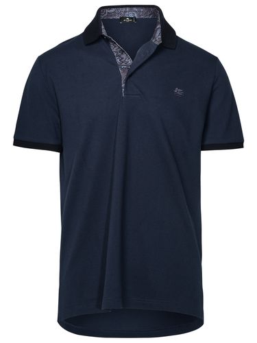 Etro Polo Shirt In Blue Cotton - Etro - Modalova