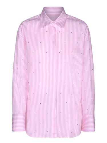 Long Sleeved Embellished Striped Shirt - MSGM - Modalova