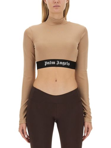 Palm Angels Cropped Top With Logo - Palm Angels - Modalova