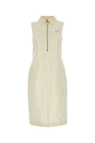 Prada Ivory Faille Dress - Prada - Modalova