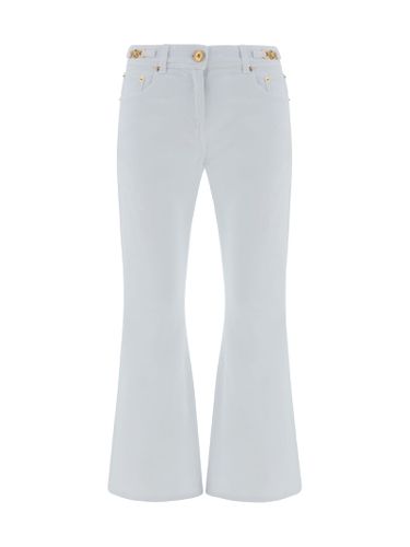 Versace White Cotton Jeans - Versace - Modalova