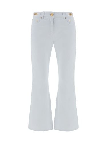 Versace White Cotton Jeans - Versace - Modalova