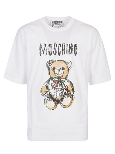 Moschino Drawn Teddy Bear T-shirt - Moschino - Modalova